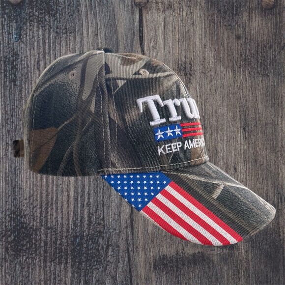President Donald Trump 2024 MAGA Baseball Cap Keep  America Great Hat USA Camo - Picture 2 of 10
